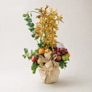 Canasta con orquídeas Barco