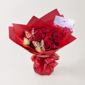 Bouquet de 12 rosas rojas