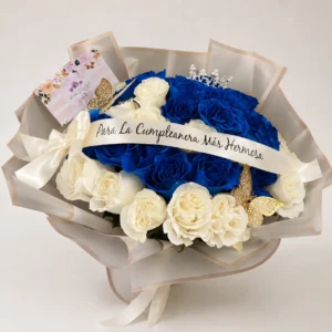 Bouquet azul rey