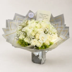 Bouquet rosas blancas