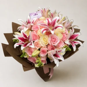 Bouquet de Rosas y lirios