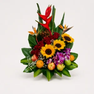 Ramo  Flores surtidascon frutas
